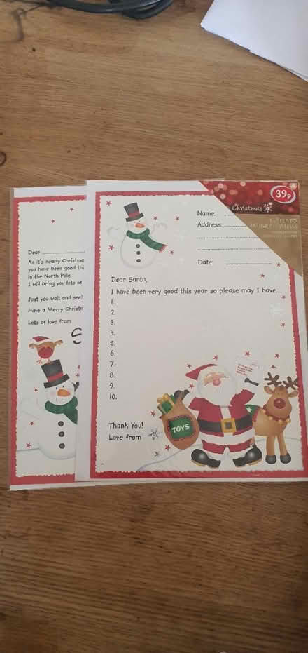 Photo of free Christmas tin and santa letter (TN35 Ore) #2