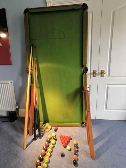 Photo of free Small pool table plus balls & cues (Reading RG2 (Shinfield Road)) #2