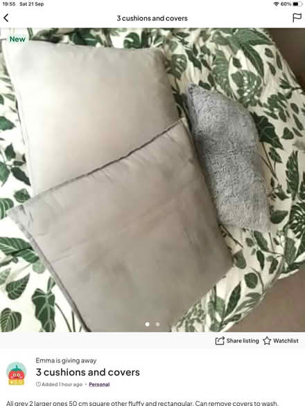 Photo of free 3 cushions (Henleaze BS9) #1