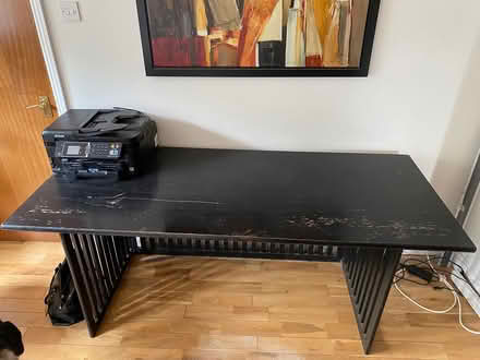 Photo of free Large black desk 180x66cm (Cranfield) #1