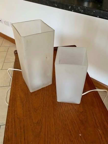 Photo of free 2 x Translucent Glass Lamps (ME9) #1