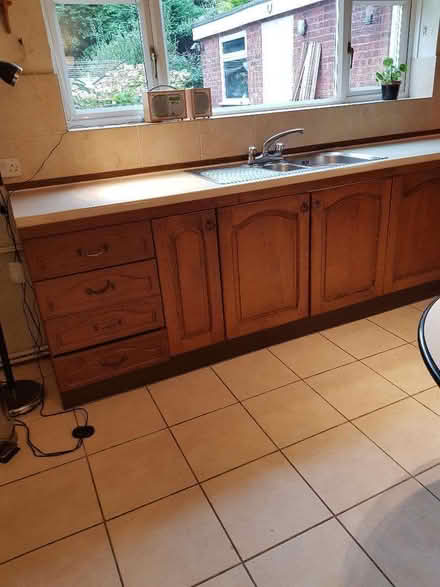 Photo of free 1980's retro kitchen with solid wooden doors (Noctorum CH43) #2