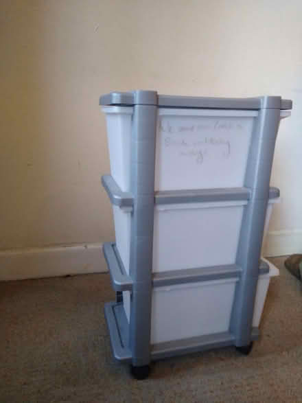 Photo of free Plastic drawers on wheels (Freehold, Lancaster LA1) #1