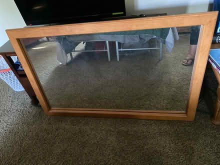Photo of free Sturdy mirror with wooden frame (Burr Ridge) #1
