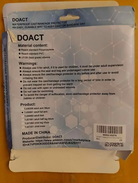 Photo of free Waterproof Cast/Bandage Protector (Southampton SO16) #2