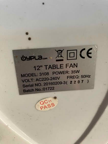 Photo of free Working desktop fan (Mangotsfield, BS16) #3
