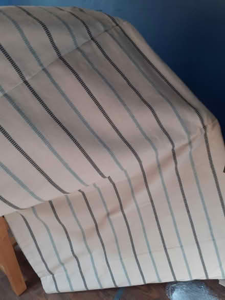 Photo of free 3 cream and blue striped blinds (B14) #1