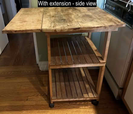 Photo of free Butcher Block Kitchen Counter Cart (UWS near 102nd and West End) #2