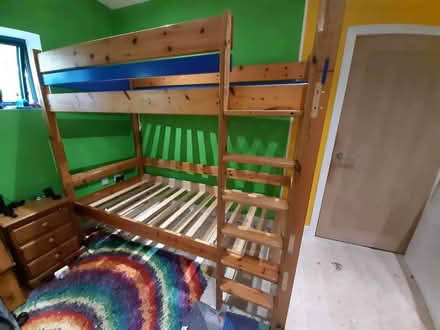 Photo of free Tall wooden bunkbed. Frame only (Nocton, LN4) #2