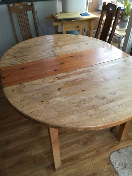 Photo of free Extending solid pine dining table (Llanfihangel Tal y Llyn LD3) #1