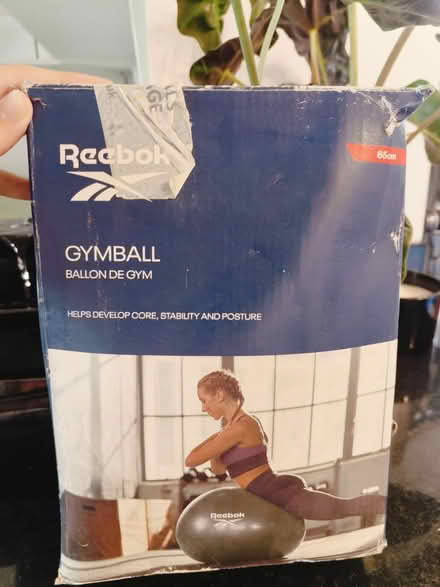 Photo of free 65cm diameter gym ball and pump (Surrey Quays Station SE16) #2