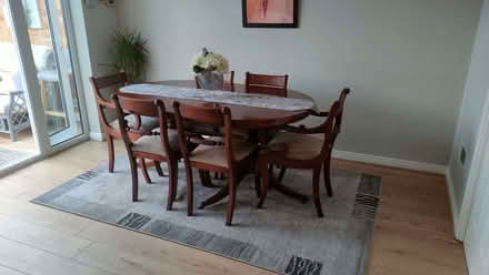 Photo of free Dining table and 6 chairs (Quorn LE12) #2
