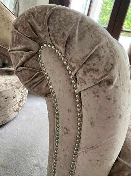 Photo of free Mink Crushed Velvet Sofa (crowborough TN6) #2