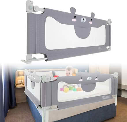 Photo of free Wooden cot + Bed Safety Guard (EH4) #3