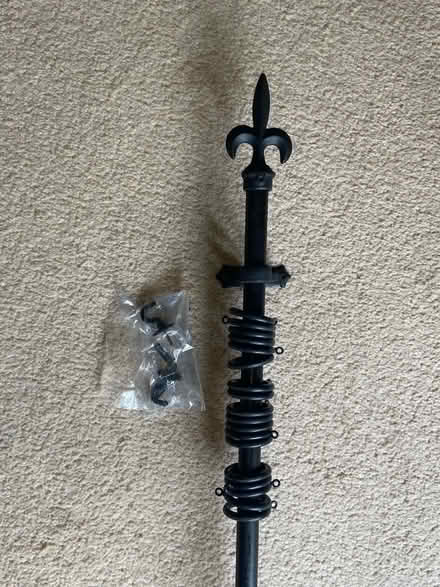 Photo of free Black metal curtain pole (Bicester Fringford OX27) #1