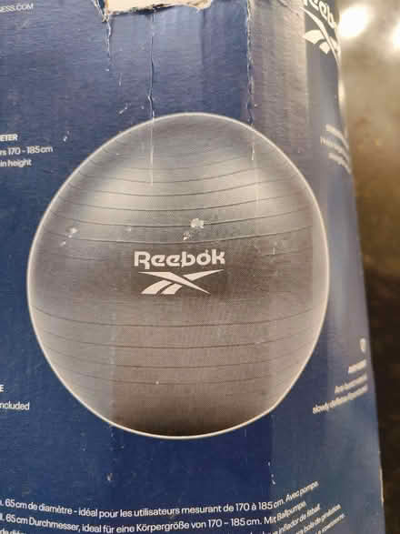 Photo of free 65cm diameter gym ball and pump (Surrey Quays Station SE16) #1