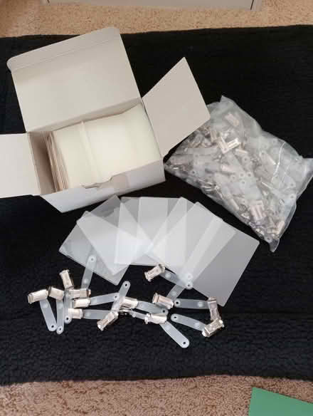Photo of free Laminating Pouches and ID Badge Holder Clips (Clapham MK41) #1