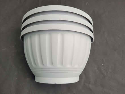 Photo of free 3 x Grey Plastic Semi-Circular Wall Baskets (Purbrook PO7) #1