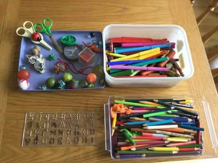 Photo of free Old coloured pencils and other bits (Kingston upon Thames KT1) #1