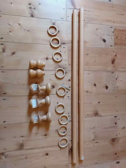 Photo of free Wooden curtain pole with fixings and rings (Divinity Road OX4) #1