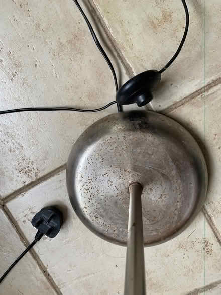 Photo of free Brushed steel uplighter tall lamp (Addlestone KT15) #3