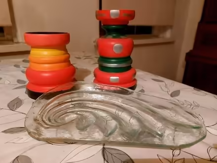 Photo of free candlesticks/glass plate (Rotherhithe SE16) #1
