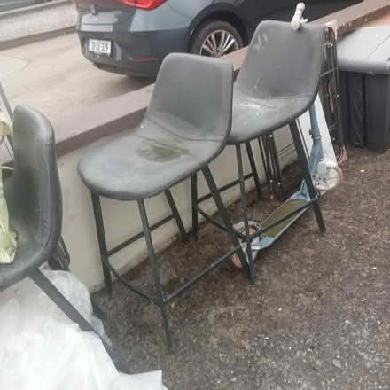 Photo of free Black leather stools (Leixlip) #2