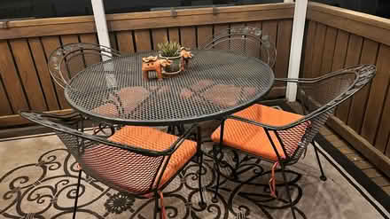 Photo of free wrought iron table and (4) chairs (Petworth) #1