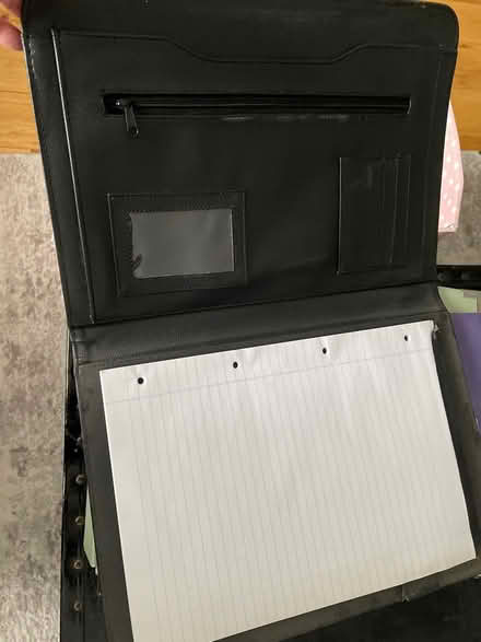 Photo of free Black leather notepad folder (Baldock SG7) #2