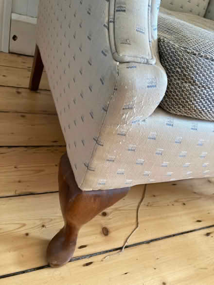 Photo of free Upholstered wingback chair (Walton Manor OX2) #2