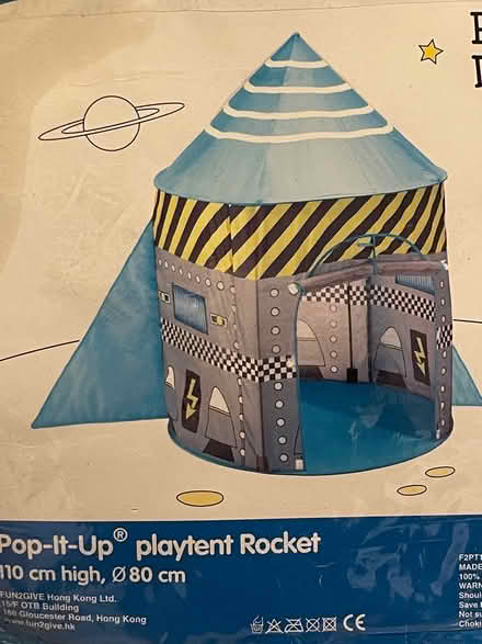 Photo of free Pop-it-up playtent Rocket (Chad Valley B15) #1
