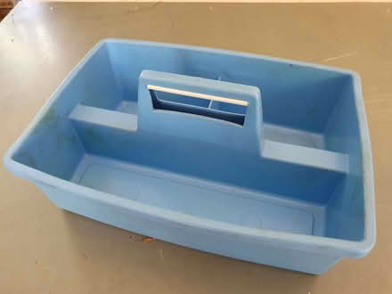 Photo of free Cleaning tool caddy - pale blue plastic (St Pauls Ward GU15) #2