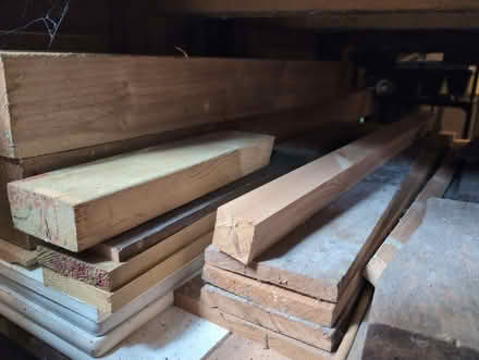 Photo of free Assorted wooden planks, posts, and offcuts (Lampton TW3) #1