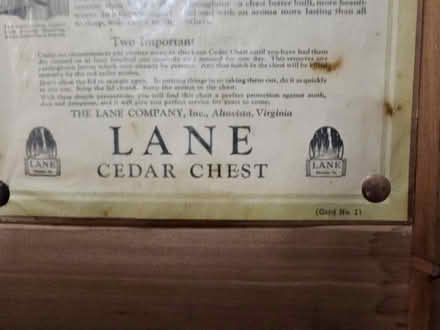 Photo of free Lane cedar chest (Marlboro mass) #2