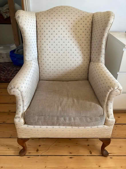 Photo of free Upholstered wingback chair (Walton Manor OX2) #1
