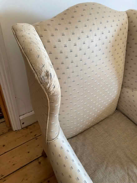 Photo of free Upholstered wingback chair (Walton Manor OX2) #3