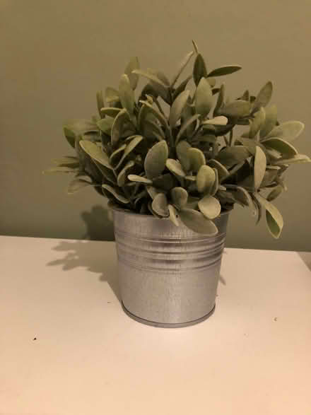 Photo of free Ikea artificial plant in metal pot (South Kensington SW3) #1