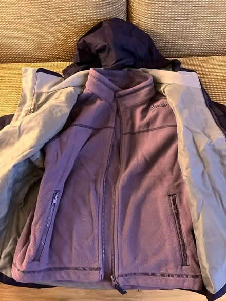 Photo of free 3-in-1 fleece + waterproof jacket (purple) age 5-6 (Craigmount EH12) #3