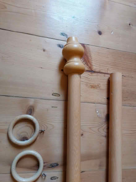Photo of free Wooden curtain pole with fixings and rings (Divinity Road OX4) #4