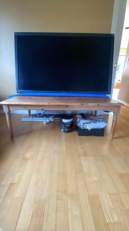 Photo of free Wooden coffee table (W10th and Highbury) #1