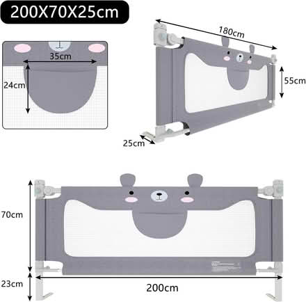 Photo of free Wooden cot + Bed Safety Guard (EH4) #2