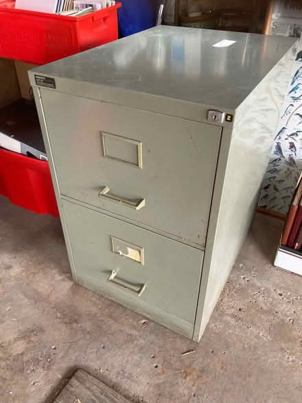 Photo of free Metal 2 drawer filing cabinet (Greenbank CW8) #3