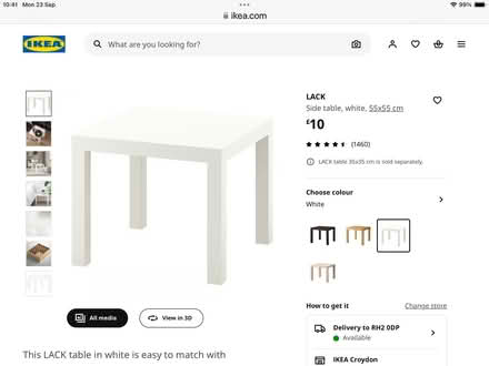 Photo of free Ikea white coffee table (Reigate RH2) #1