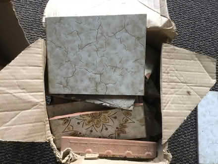 Photo of free Patterned & Plain to Match Ceramic Floor Tiles 20cm x 20cm (South Woodford E18) #2