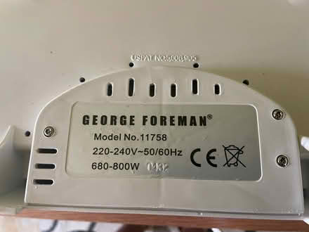 Photo of free George Foreman grill (Weston Underwood DE6) #3