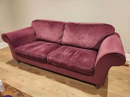 Photo of free Large purple sofa (Oldfield Park) #1