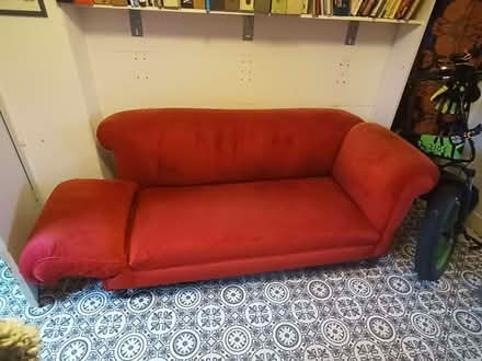 Photo of free 1920s Red Sofa -drop arm (Norfolk Park S2) #1