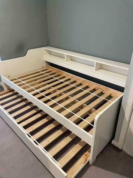 Photo of free White single bed with trundle (Walsall, WS5) #3