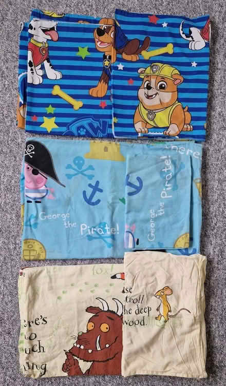 Photo of free Cotbed Duvet Sets (Peppa Pig, Paw Patrol & Gruffalo) (Chelmsford CM1) #1