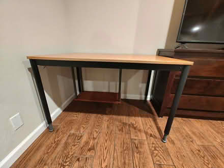 Photo of free Oak colored desk with metal legs (Walnut Creek) #2